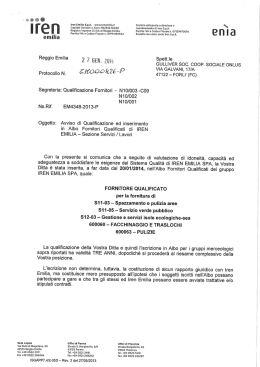 Sede Legale Via Nubi di Magellano. 30 42123 Reggio