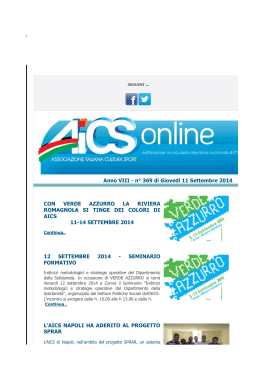 AICS ON LINE N° 369 del 11/09/2014