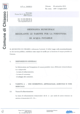 Scarica il Regolamento relativo al Comune di Chiasso valido dal