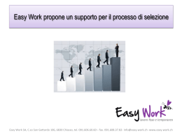 Easy Work propone un supporto per il processo di