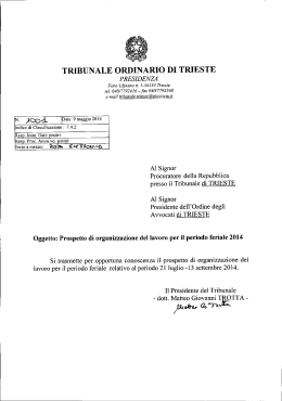 Tabella - Ordine degli Avvocati di Trieste