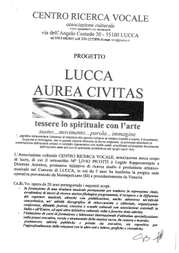 via deii`Angeio Custode 30 `- 55100 LUCCA