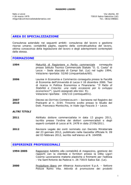 Curriculum Vitae - Studio Monticchio e Maddalo