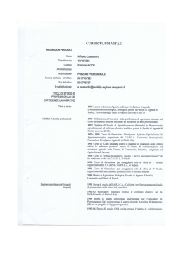 Lassandro Alfredo - Regione Campania