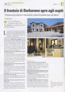 Il Frantoio di Barbarano apre agli ospiti