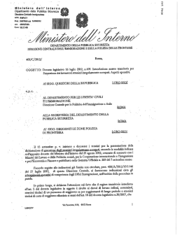 La circolare del 12 settembre 2012