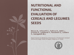 Nutritional and functional evaluation of cereals and