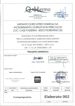 Cronoprogramma - Provincia di Firenze