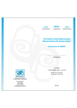 80142 Napoli - EBAC - Ente Bilaterale Artigianato Campania