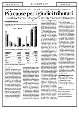 Più cause peri giudici tributari