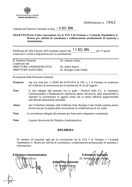 Deliberazione n. i 542 - Azienda Ospedaliera Brotzu