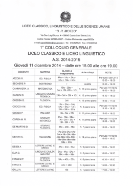 LICEO CLASSICO, LINGUISTICO E DELLE SCIENZE