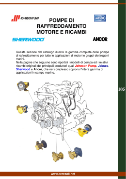 POMPE DI RAFFREDDAMENTO MOTORE E RICAMBI