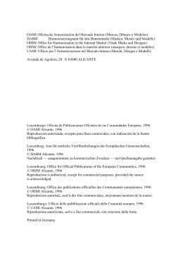 OAMI Oficina de Armonizaci&oacute;n del Mercado Interior - OHIM