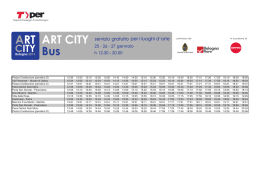 tabella orari ART CITY Bus