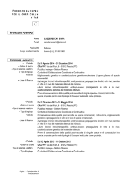 Curriculum Vitae in formato Europeo