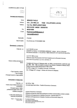 SINDACO DOTT. PAOLO MENOZZI