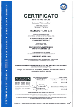Scarica la certificazione in PDF