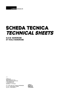 SCHEDA TECNICA TECHNICAL SHEETS