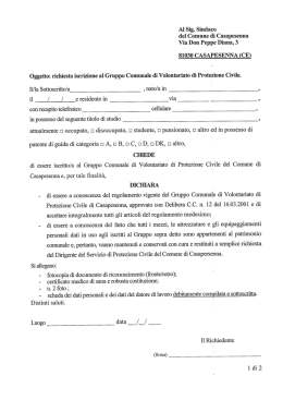 DOMANDA PROT. CIVILE