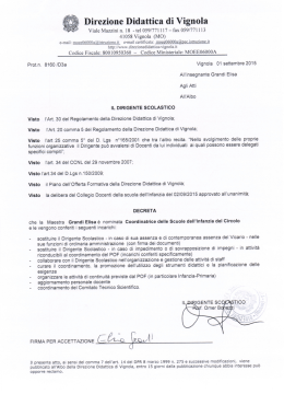 41058 Vignola (MO) - Direzione Didattica di Vignola