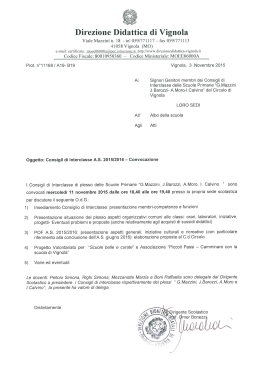 Consigli d`Interclasse - Direzione Didattica di Vignola