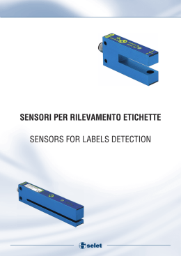 sensori per rilevamento etichette sensors for labels detection