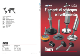 Elementi di sostegno e livellamento Catalogue supporting and