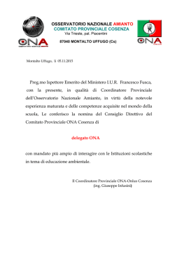 delegati ONA - socio onorario - Notiziario sull`amianto ONA Onlus | Il