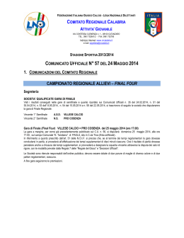 final four - Comitato Regionale Calabria