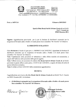 Aggiudicazione Provvisoria e Prospetto Comparativo
