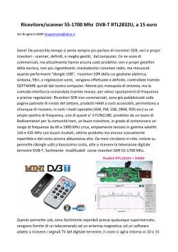 Ricevitore/scanner 55-1700 Mhz DVB