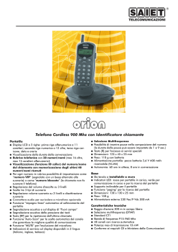 Telefono Cordless 900 Mhz con Identificatore chiamante