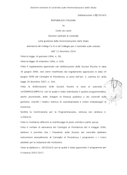 Delibera n. 19/2014/G - Rivista web della Corte dei conti