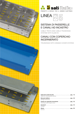 sistema di passerelle e canali ad incastro canali con coperchio
