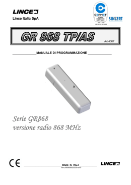 Serie GR868 versione radio 868 MHz