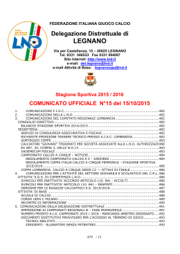 LEGNANO - Informacalcio