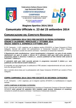 cu 23 2014-2015 - Comitato Regionale Campania