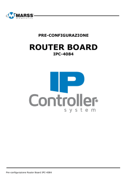 Manuale di Preconfigurazione Router Board IPC-4084