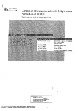 visura camerale - Comune di Novoli