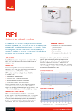 Contatore del gas residenziale a membrana Il modello RF1 è