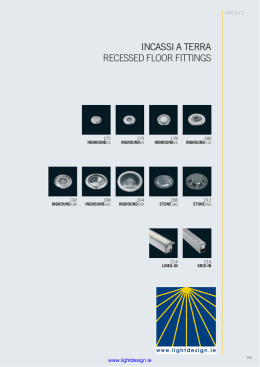 INCASSI A TERRA RECESSED FLOOR FITTINGS