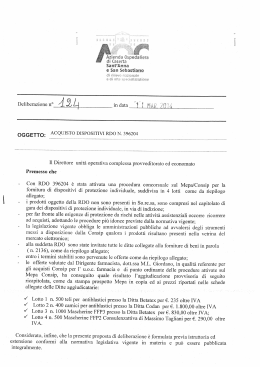 Deliberazione n° ` in data i М-Оllllfi