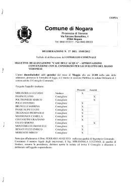delibera consiliare n° 27 del 15/05/2012
