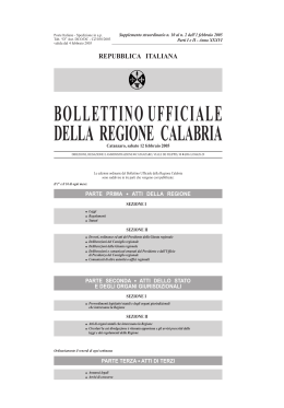 repubblica italiana bollettinoufficiale della regione calabria