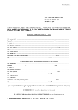 Spett.le ASL NA1 C Via Cupa del Principe, 13/a 80145 NAPOLI (NA