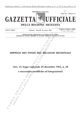 Supplemento Ordinario n.3 - Gazzetta Ufficiale della Regione