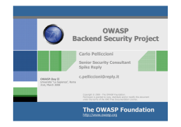 OWASP Backend Security Project