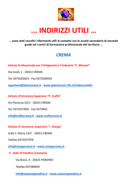 INDIRIZZI UTILI &hellip;