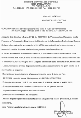 DIREZIONE DIDATTICA DEL 2° CIRCOLO 92024 CANICATTI` (AG